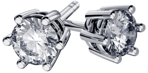 diamantörhängen vitguld